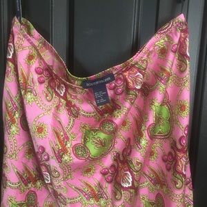 Lg. Boston Proper 100% silk skirt paisley